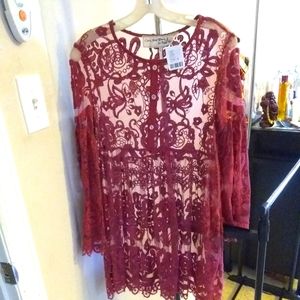 Free People lace cover-up dress